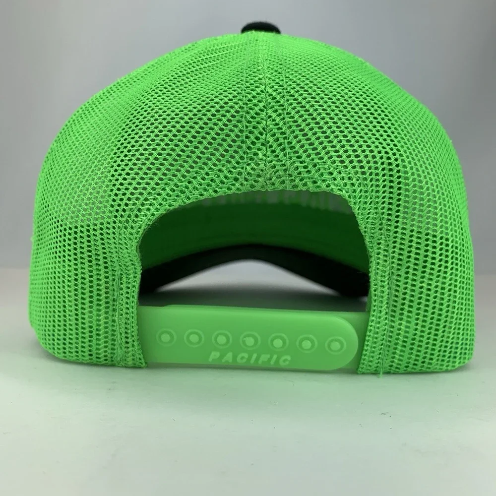 Oklahoma State Firefighters Association Hat Green Mesh Pacific 104c Snapback Cap